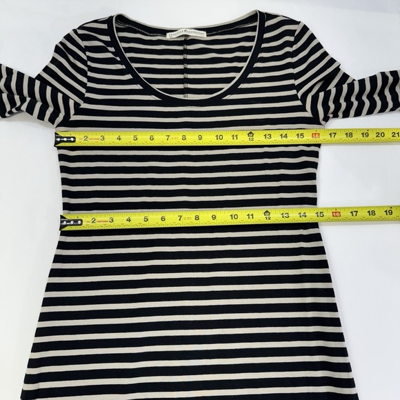 PERUVIAN CONNECTION Andover Long Sleeves Scoop Neck Striped Maxi Dress Medium - Picture 14 of 15